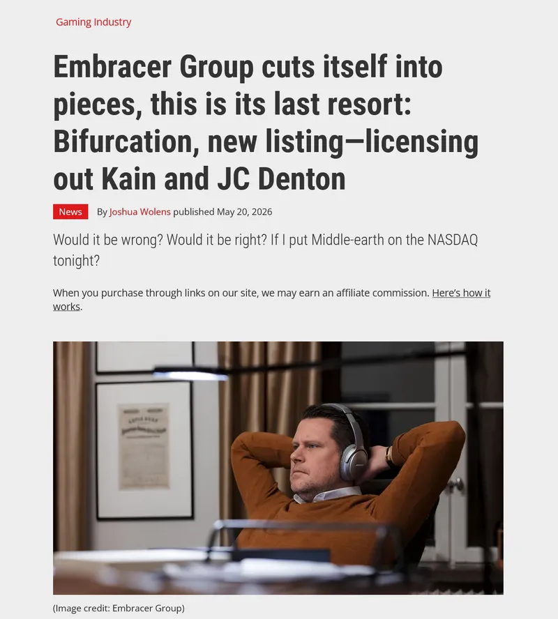 图片[2]-Embracer CEO罗杰斯谈“信任重建”：公司重组后仍有并购可能，AI降本成优先项-ModFans