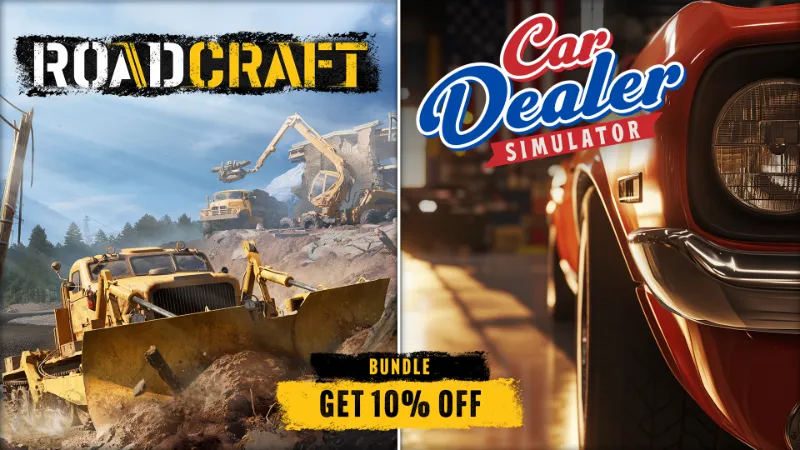 【游戏动态】《RoadCraft》与《Car Dealer Simulator》推出捆绑包，重建与经营双体验_ModFans