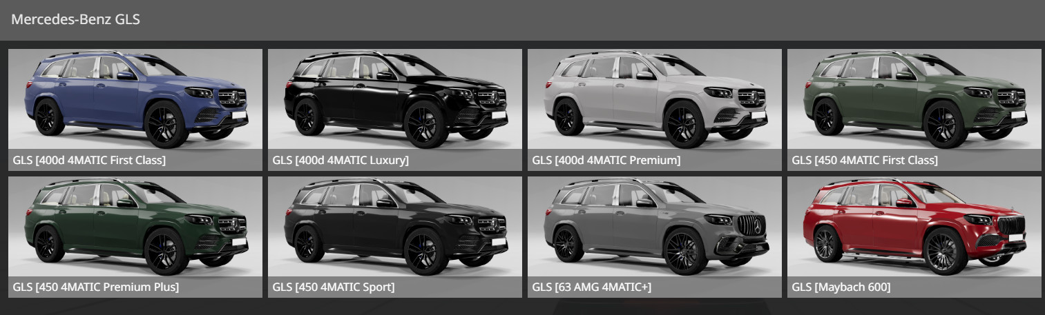 BeamNG.Drive 梅赛德斯-奔驰 GLS 2022_Modfans