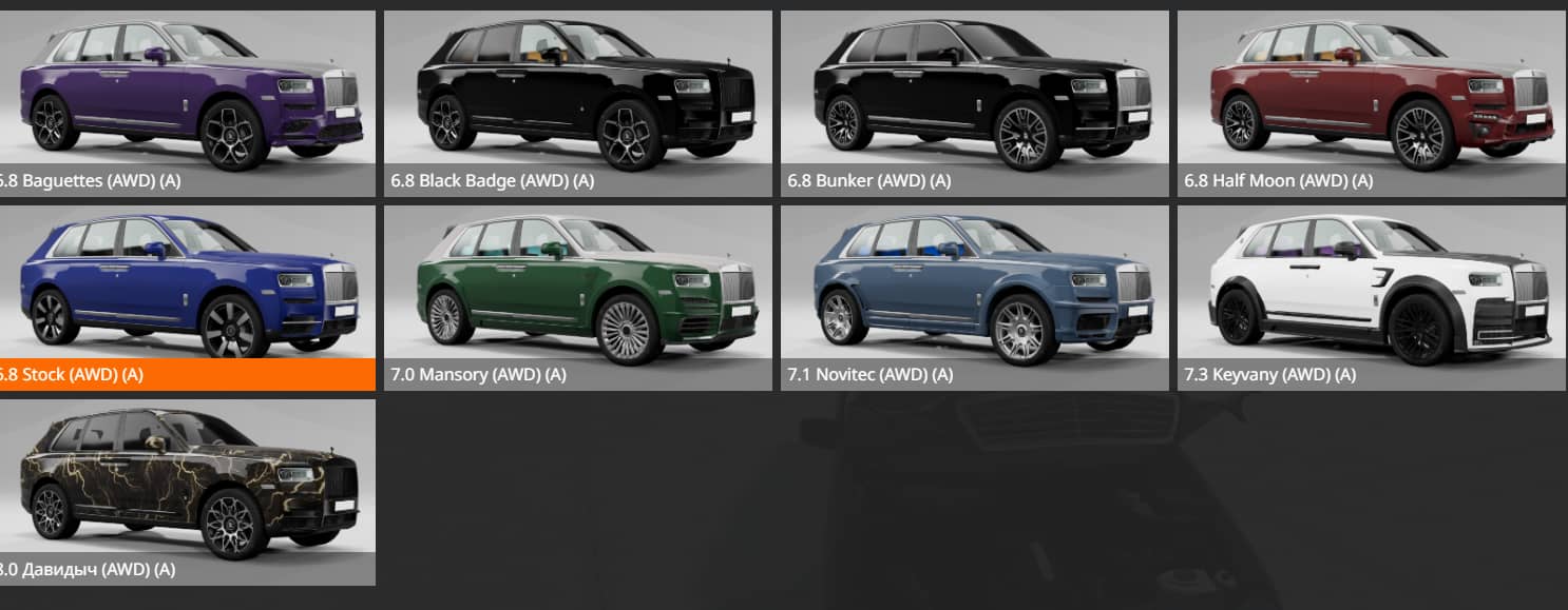 BeamNG.Drive 劳斯莱斯 Rolls-Royce Cullinan_Modfans