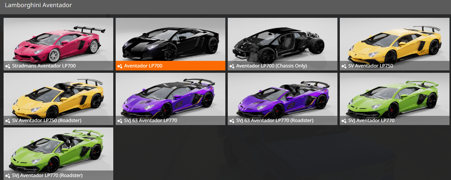 BeamNG.Drive 兰博基尼大牛（埃文塔多）