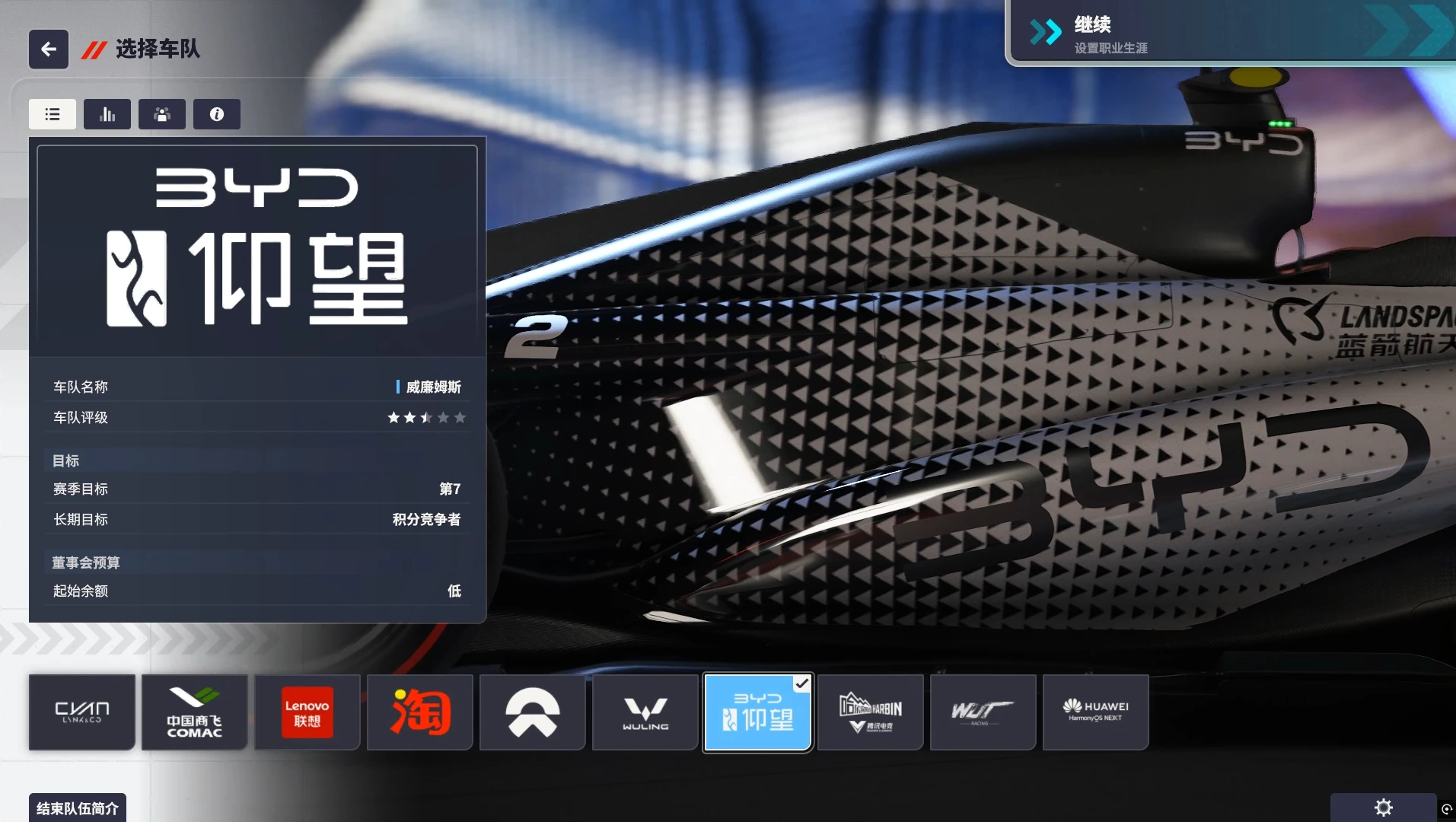 F1车队经理2024    中国赛DLC BYD仰望车队_ModFans