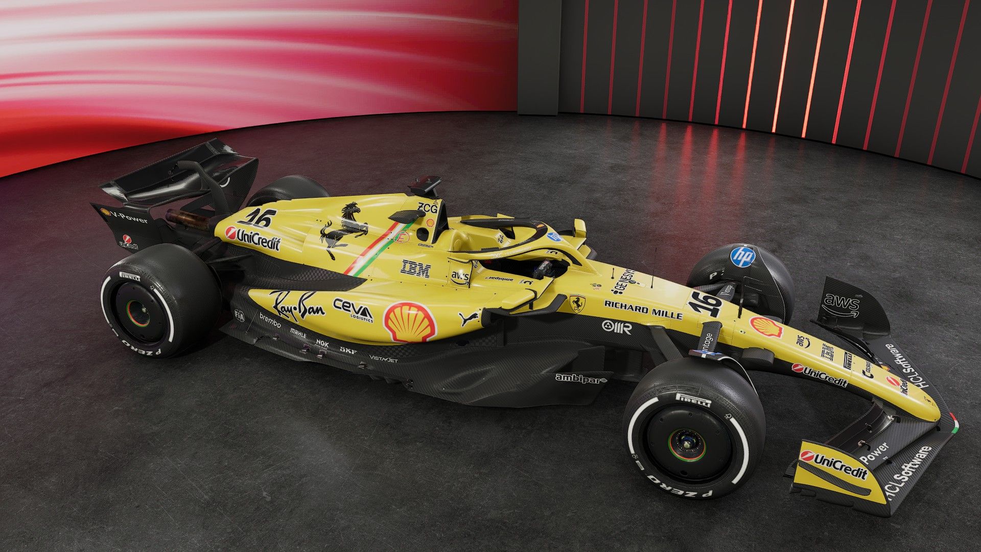 F1 25 黄色法拉利Tifosi版本替换原版涂装_ModFans