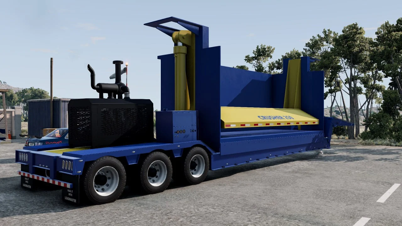 BeamNG.Drive ⚡? FP低平板重型机械运输挂车（更新）_ModFans