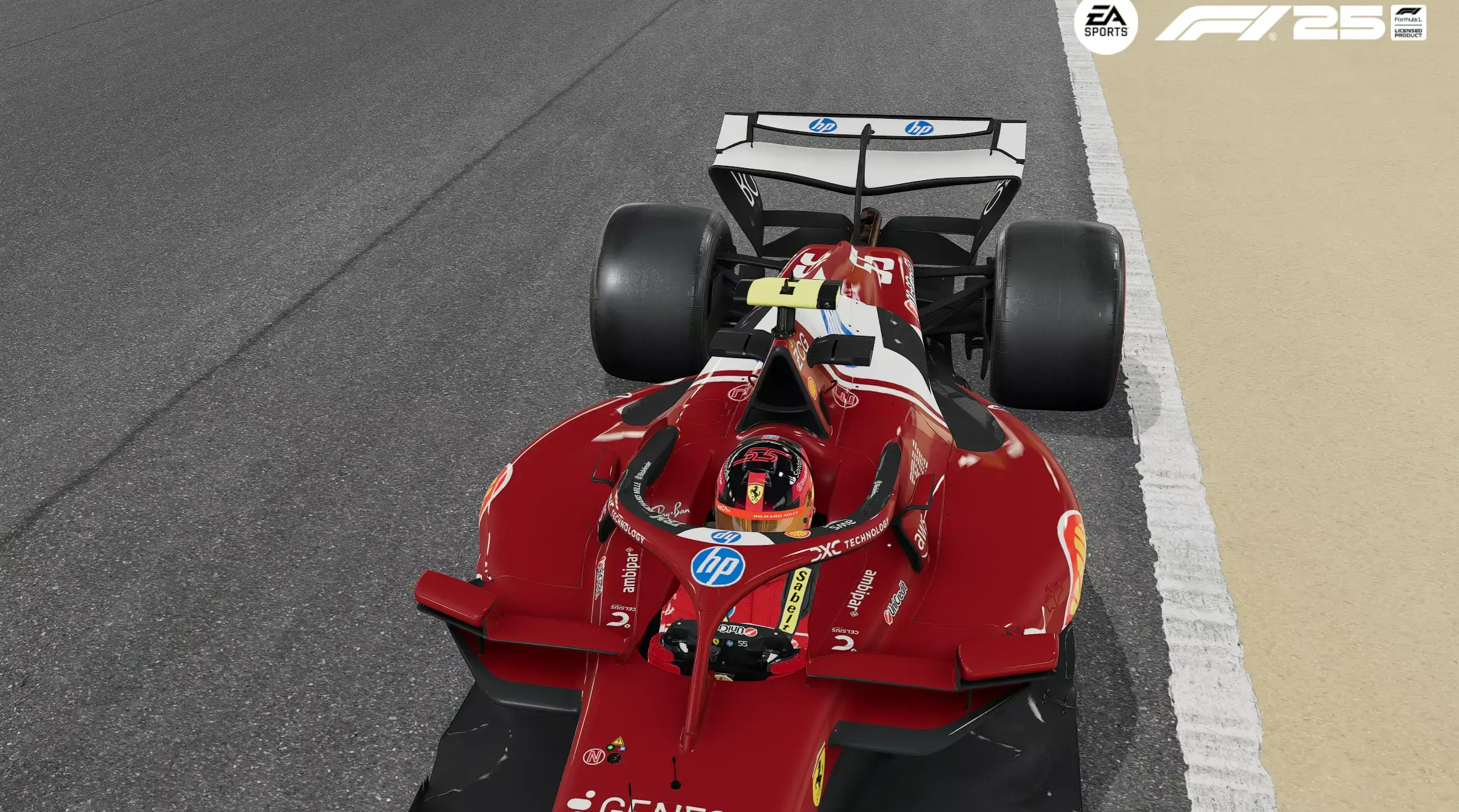 F1 25     塞恩斯2024赛季法拉利头盔复刻-ModFans