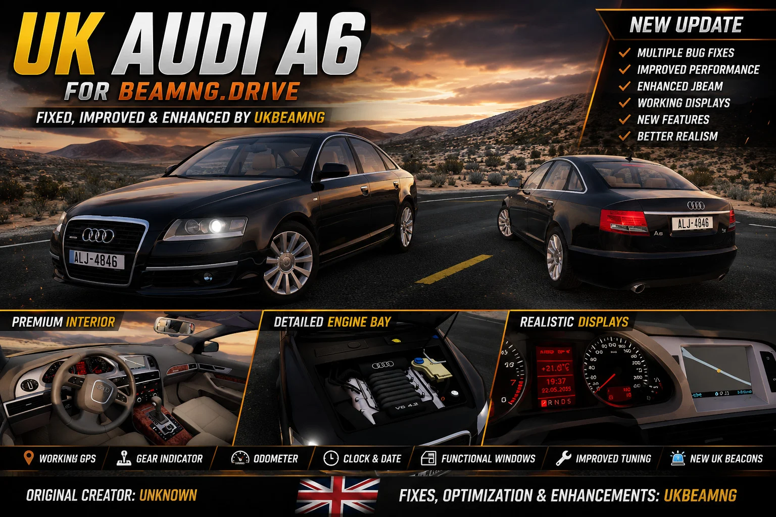 BeamNG.Drive ⚡🚗 奥迪 A6 英规版